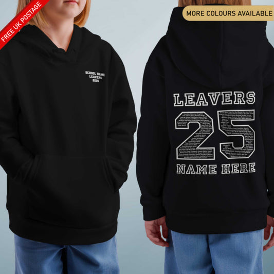 Personalised LEAVERS Hoodie 2025 Primary School Leavers