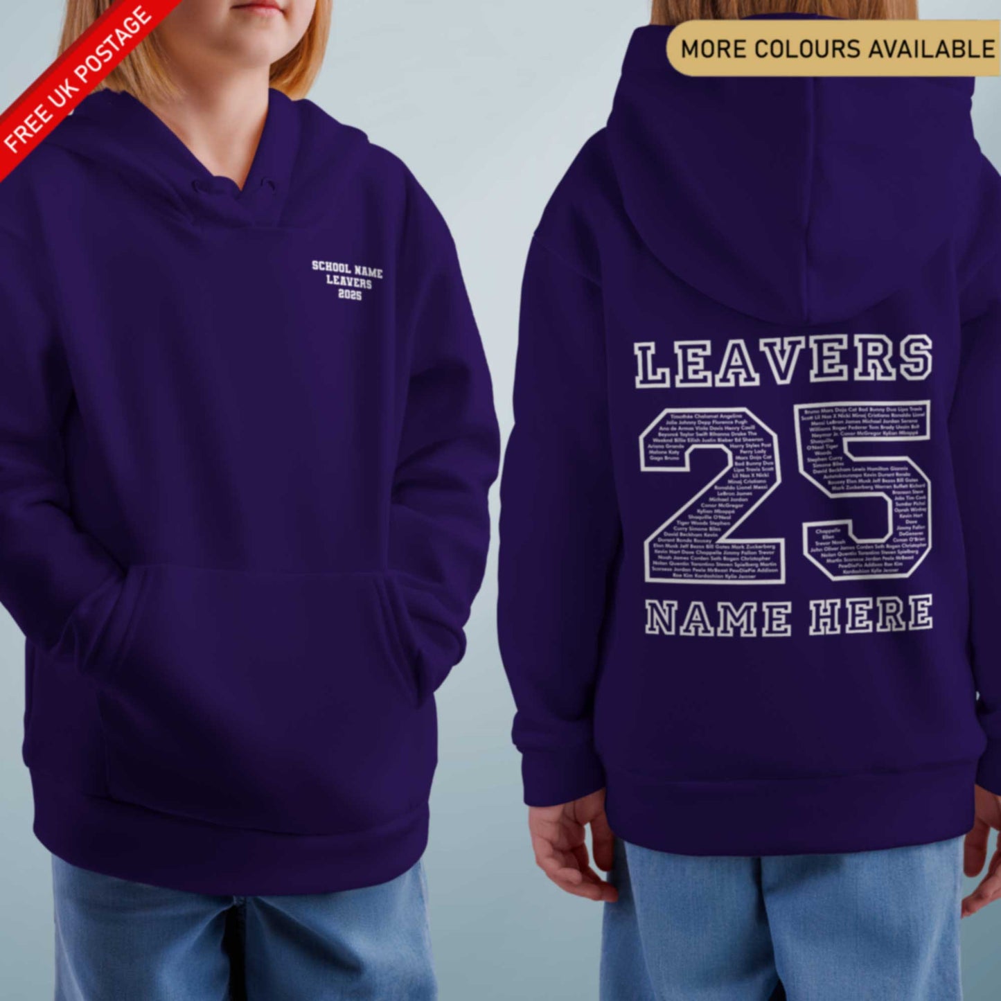 Personalised LEAVERS Hoodie 2025 Primary School Leavers