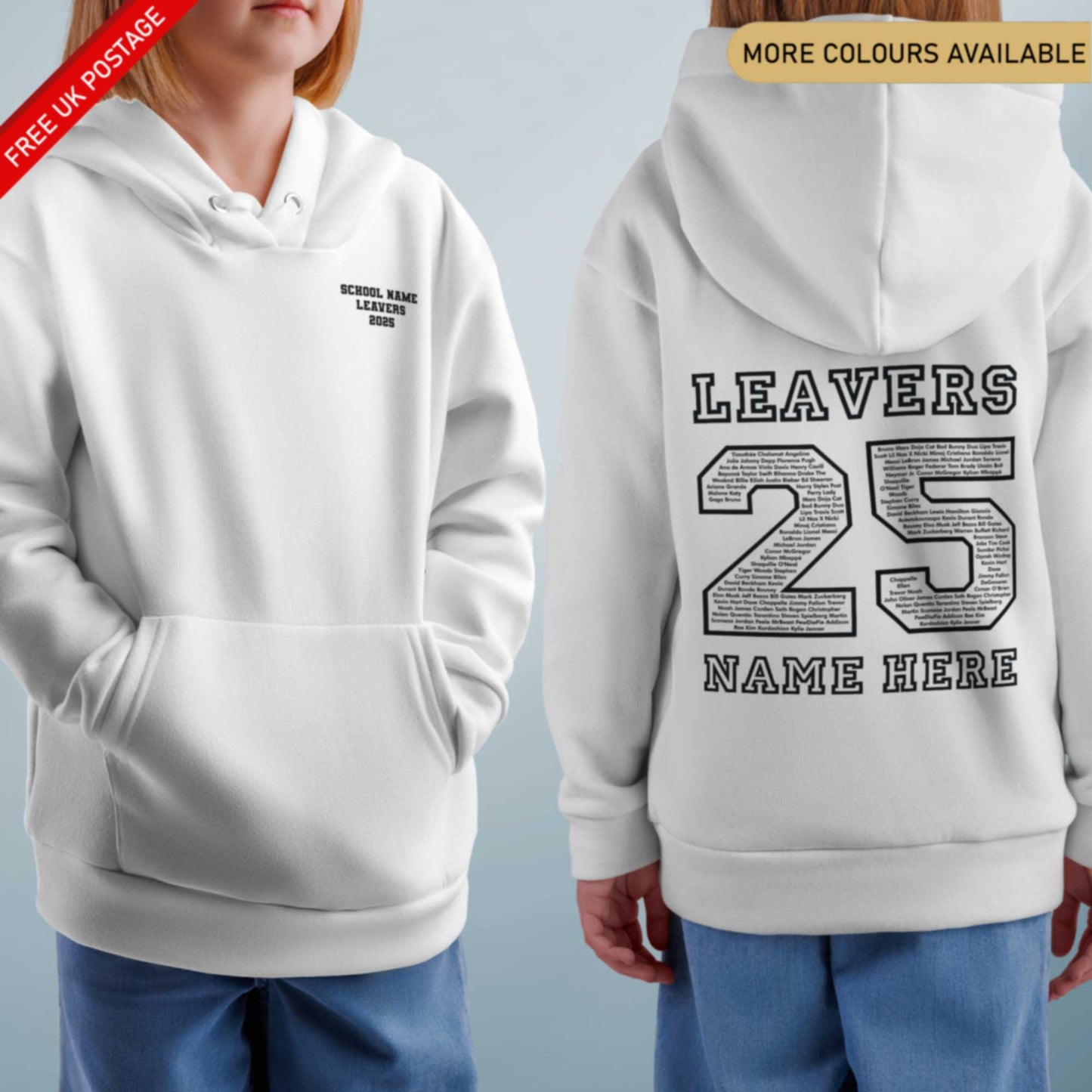Personalised LEAVERS Hoodie 2025 Primary School Leavers