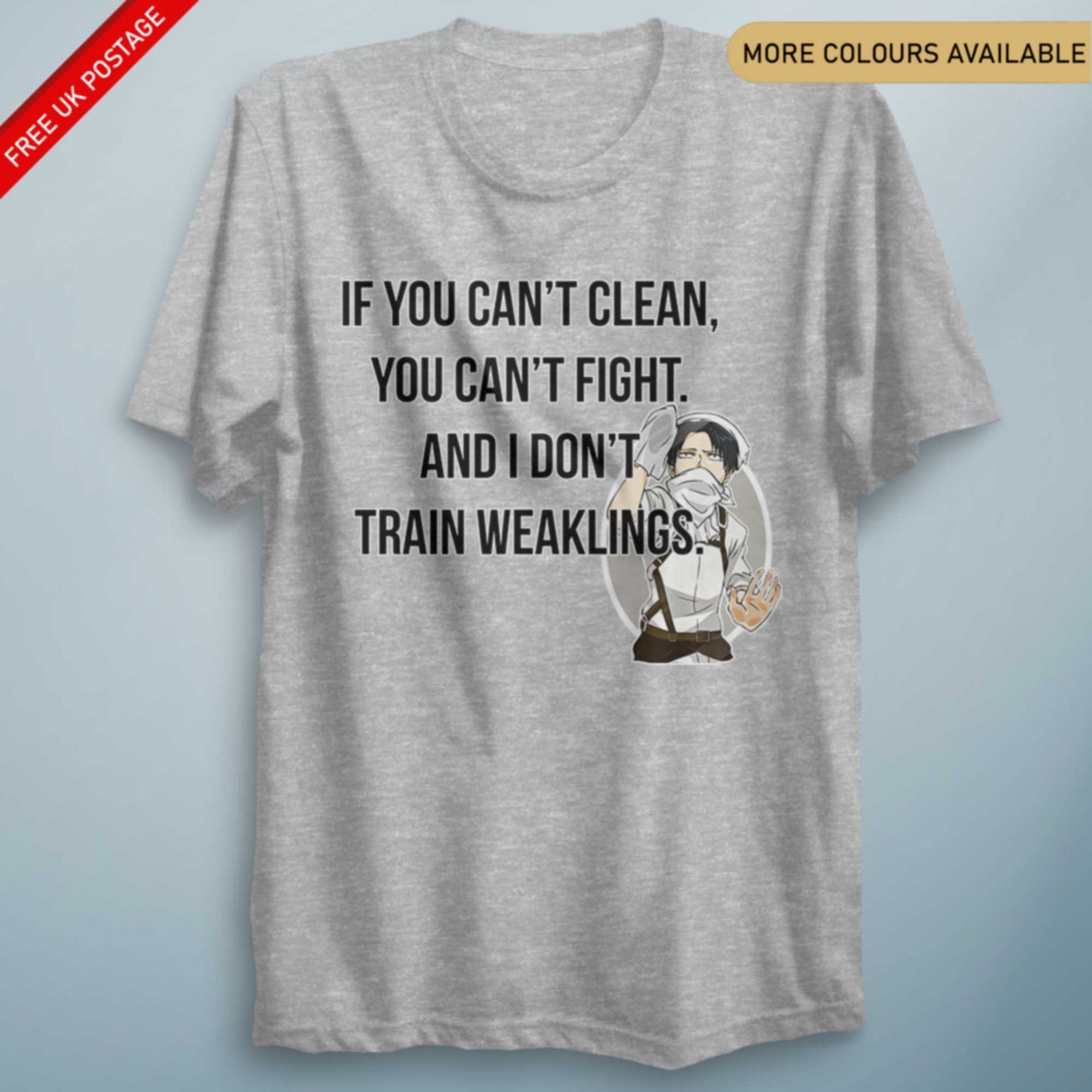 AOT If You Can't Clean Levi – Unisex Anime-Inspired Graphic Tee