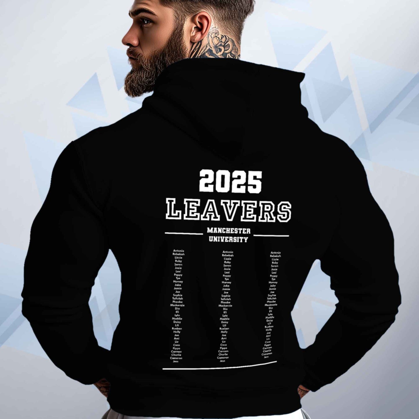 Personalised LEAVERS Hoodie 2025 Names List