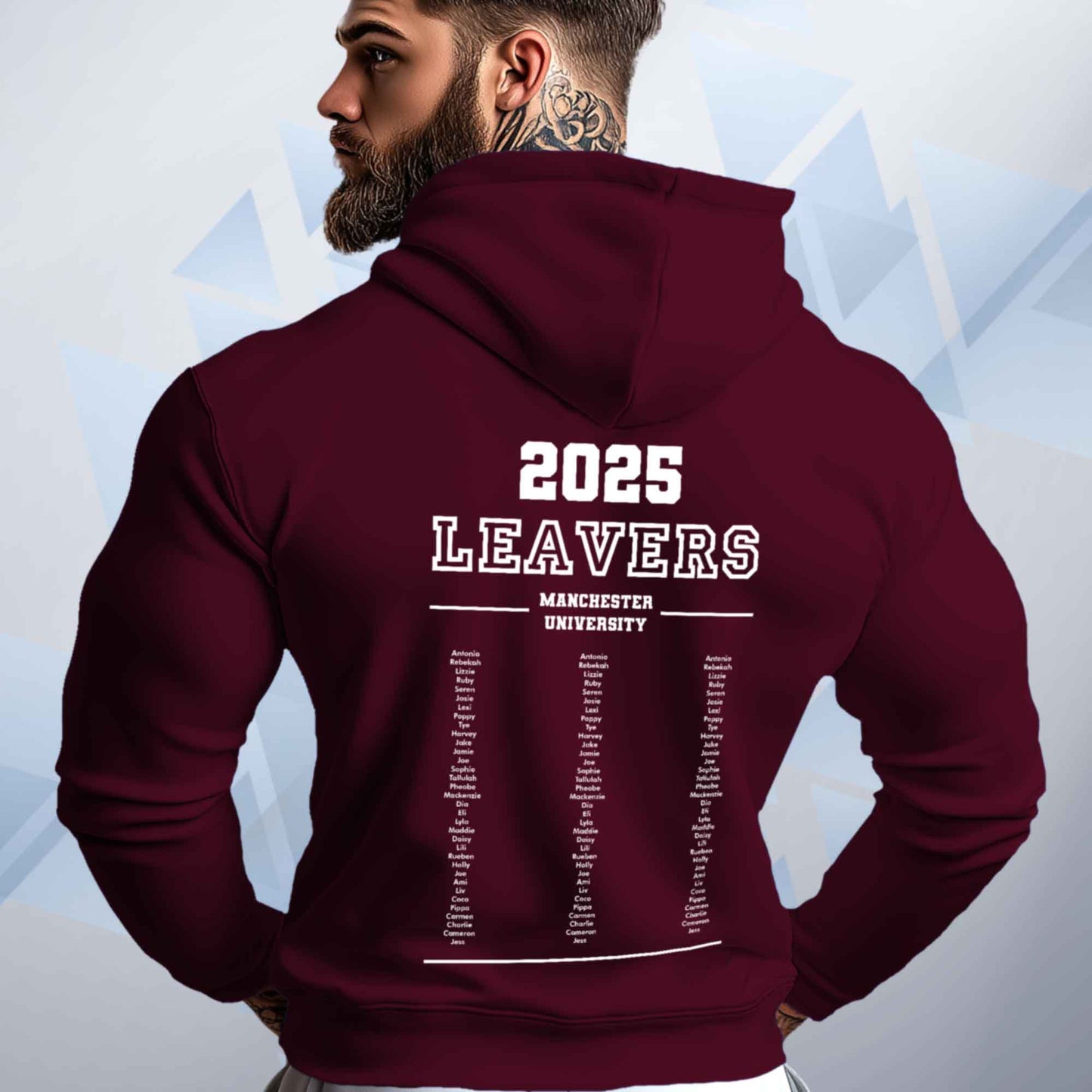 Personalised LEAVERS Hoodie 2025 Names List