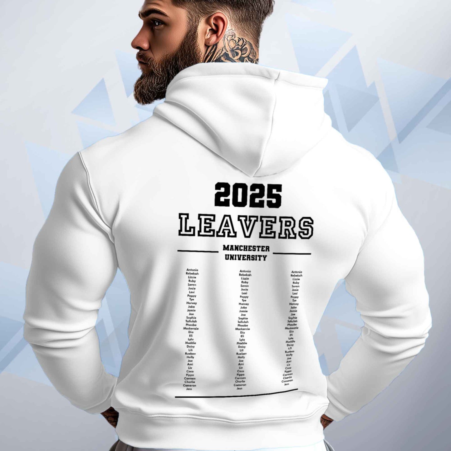 Personalised LEAVERS Hoodie 2025 Names List