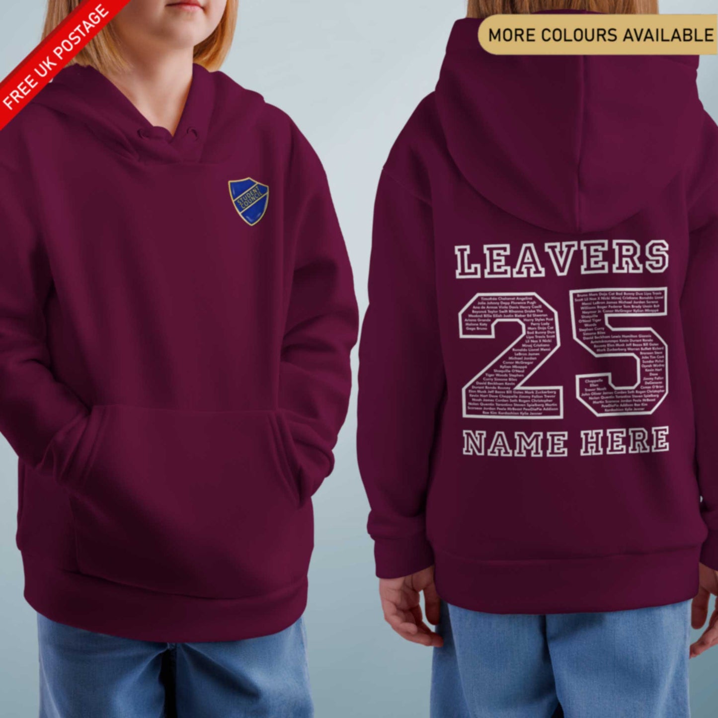 Personalised LEAVERS Hoodie 2025 Primary School Leavers