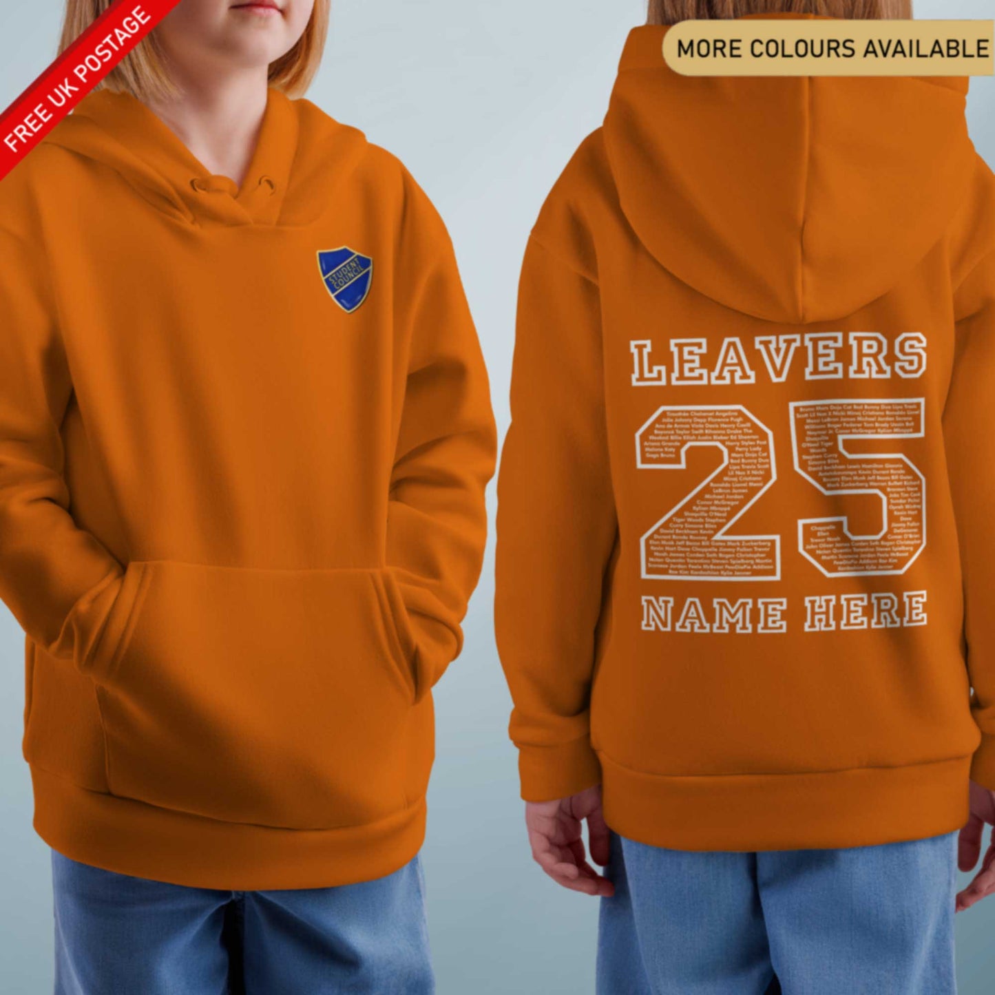 Personalised LEAVERS Hoodie 2025 Primary School Leavers
