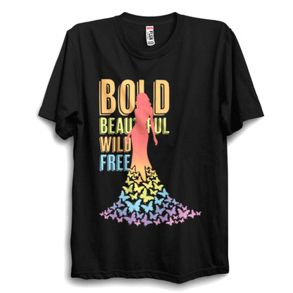 Rainbow Bold Butterfly Pride Unisex T-Shirt