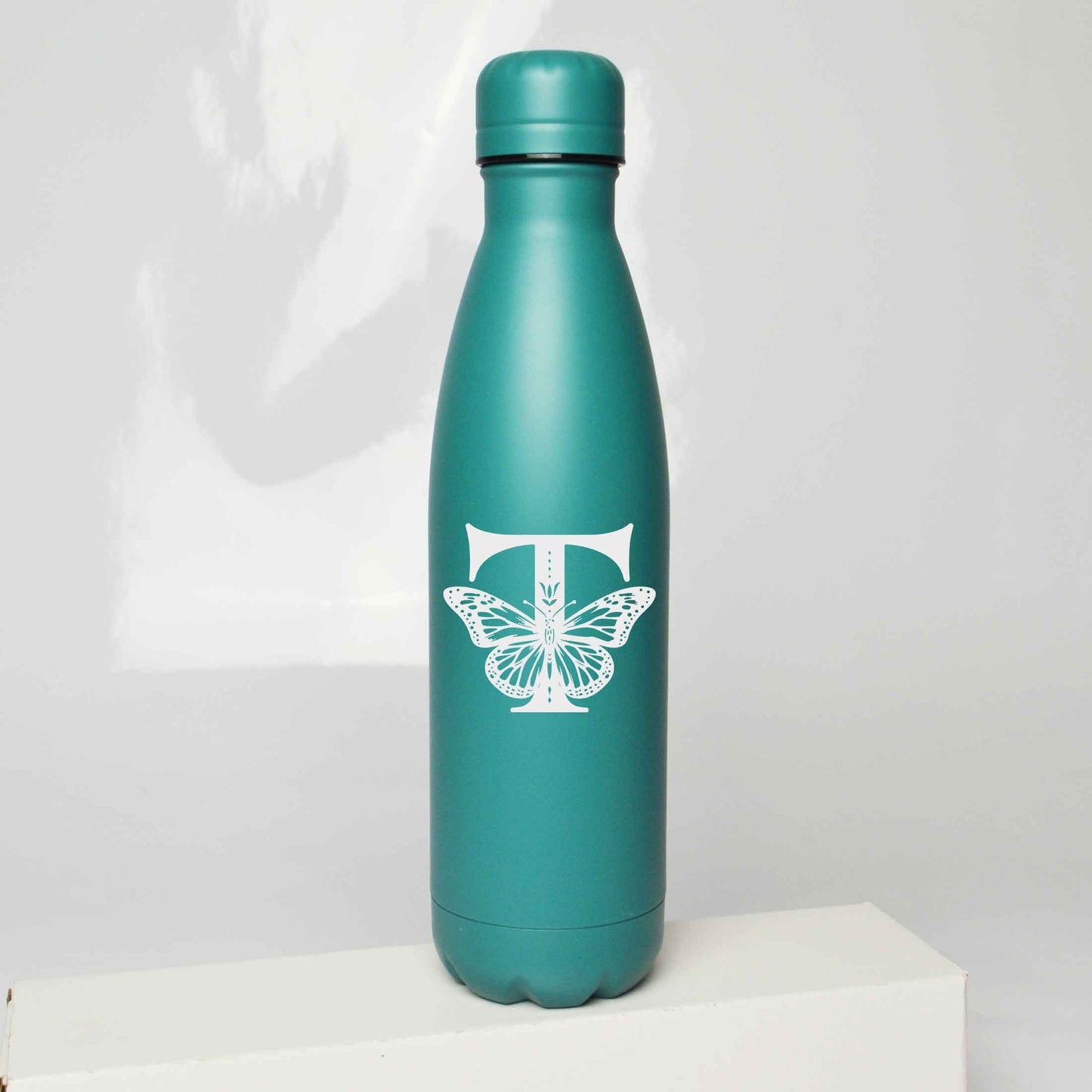 Personalised Butterfly Initials Engraved Thermos Bottle 500ml