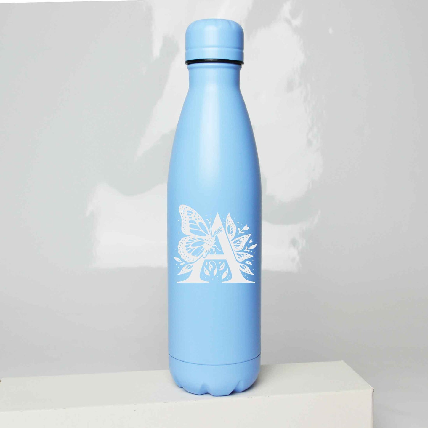 Personalised Butterfly Initials Engraved Thermos Bottle 500ml
