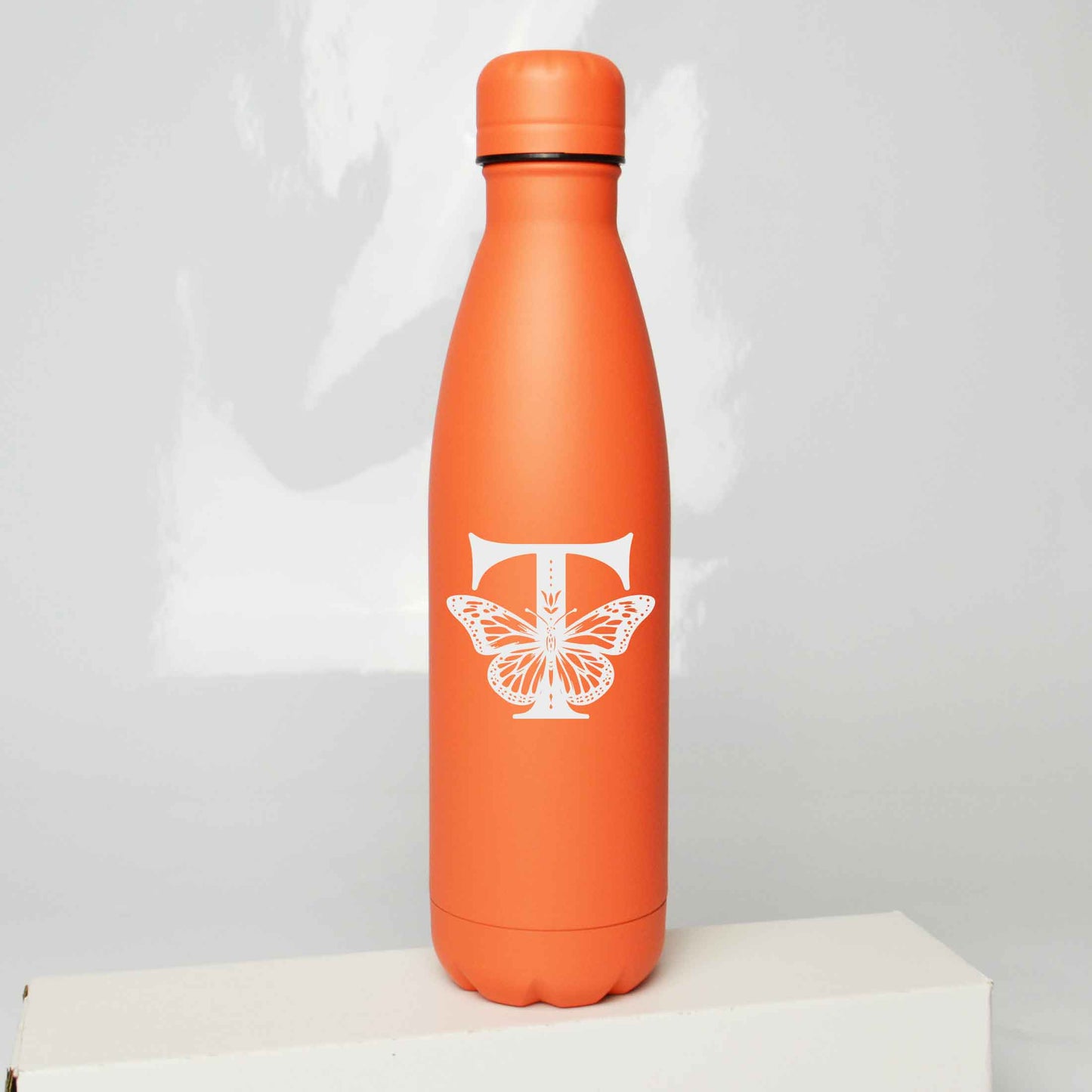 Personalised Butterfly Initials Engraved Thermos Bottle 500ml