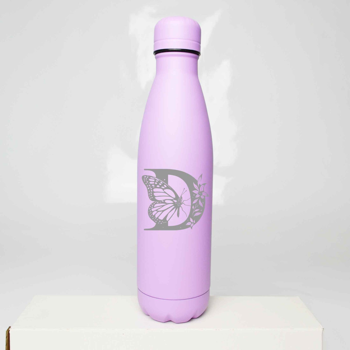 Personalised Butterfly Initials Engraved Thermos Bottle 500ml