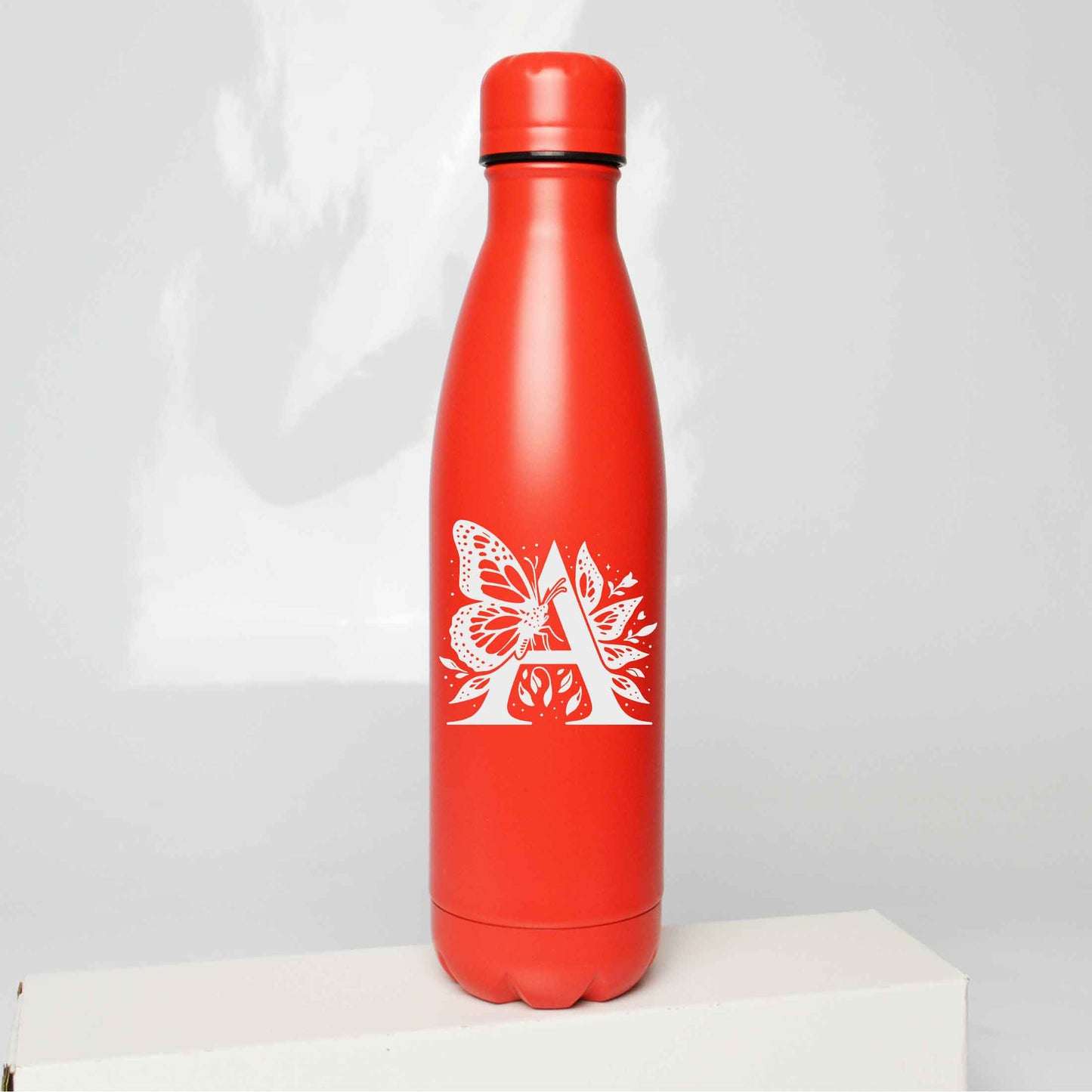 Personalised Butterfly Initials Engraved Thermos Bottle 500ml