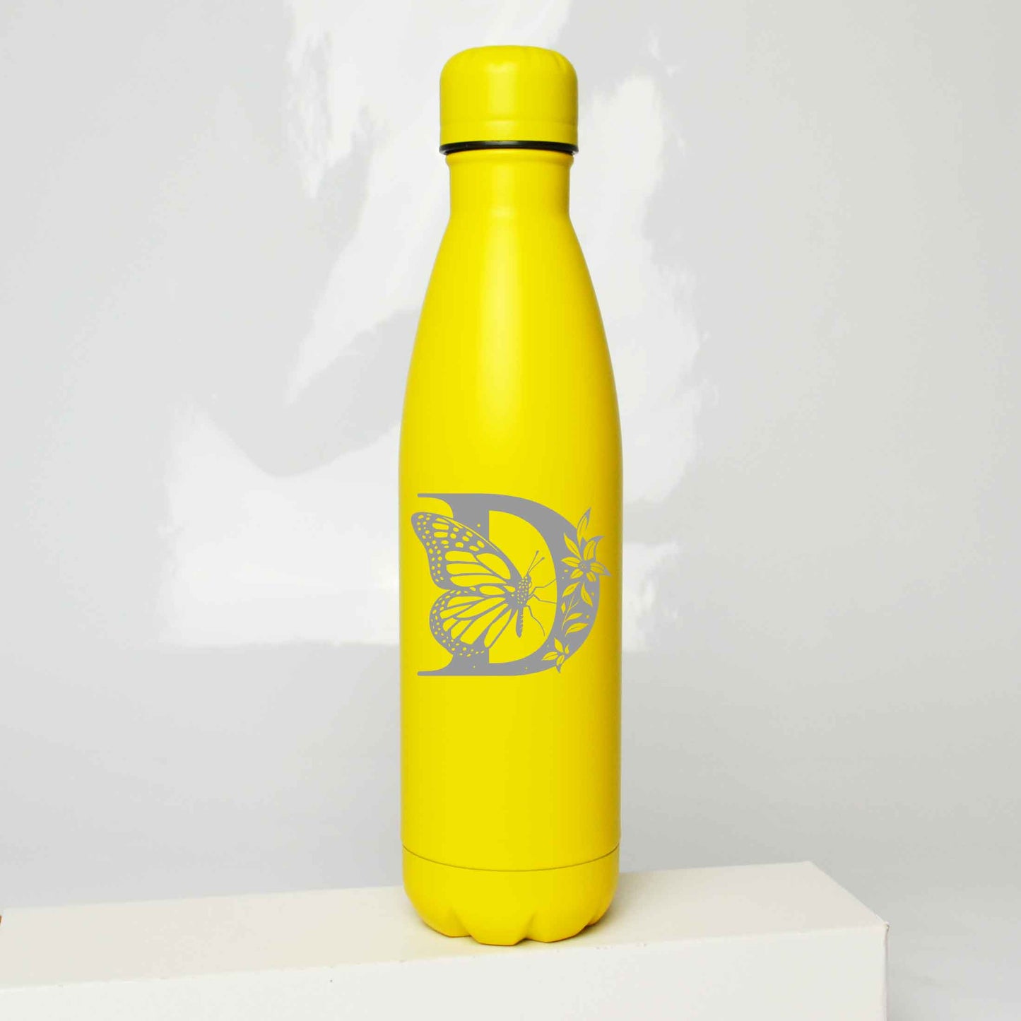 Personalised Butterfly Initials Engraved Thermos Bottle 500ml
