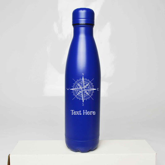 Personalised Compass Design Engraved Thermos Bottle 500ml