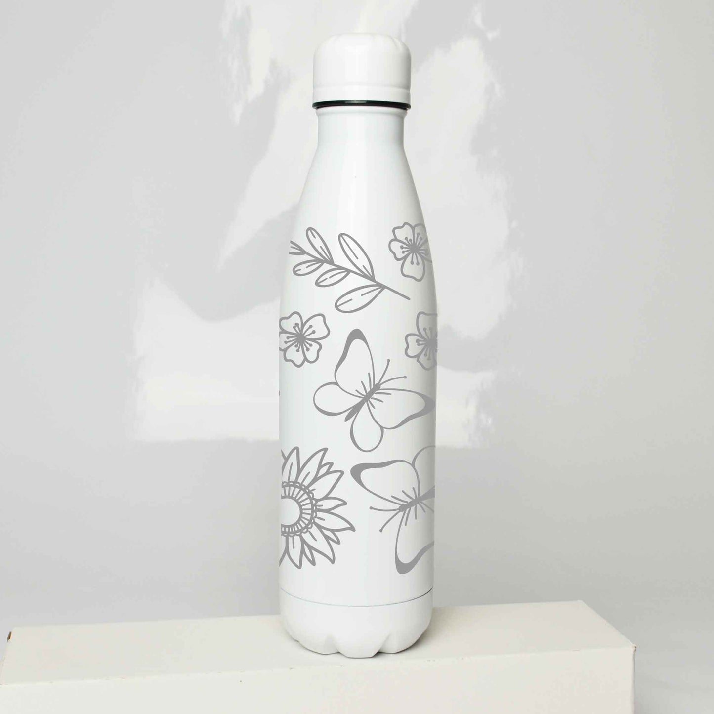 Floral Butterflies Stainless Steel Thermos Bottle – 500ml BPA-Free Insulated Flask