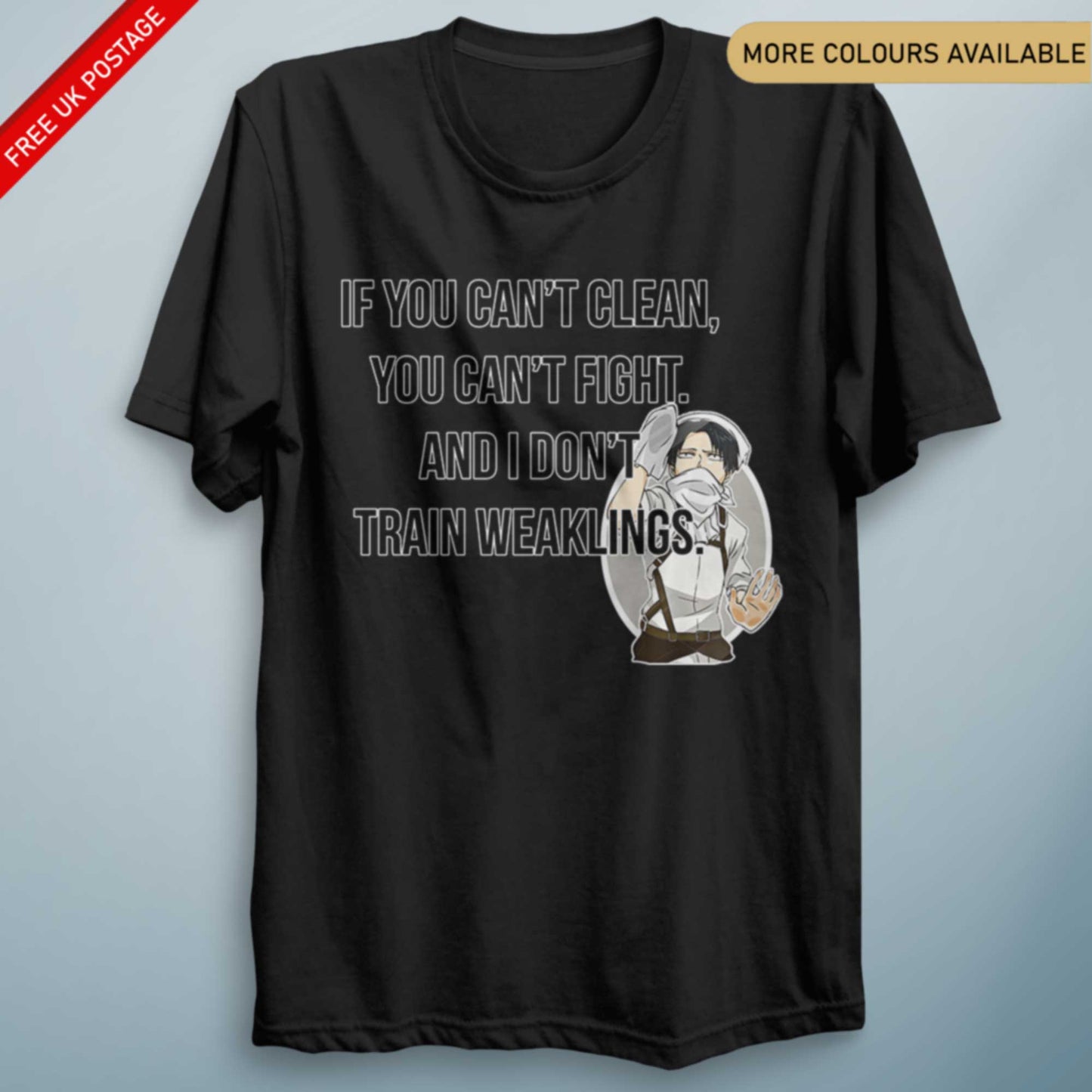AOT If You Can't Clean Levi – Unisex Anime-Inspired Graphic Tee