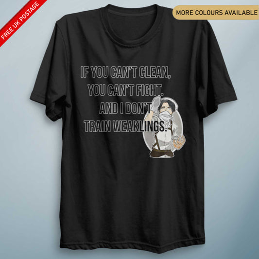 AOT If You Can't Clean Levi – Unisex Anime-Inspired Graphic Tee