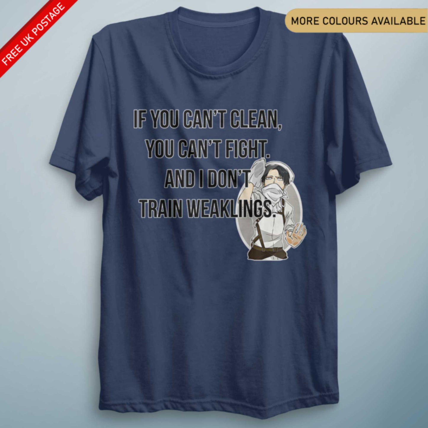 AOT If You Can't Clean Levi – Unisex Anime-Inspired Graphic Tee