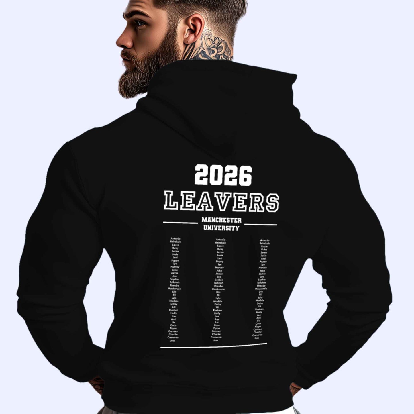 Personalised LEAVERS Hoodie 2026 Names List
