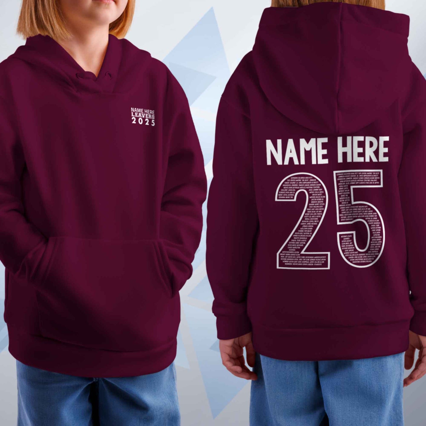 Personalised LEAVERS Hoodie 2025 Kids Primary School Leavers