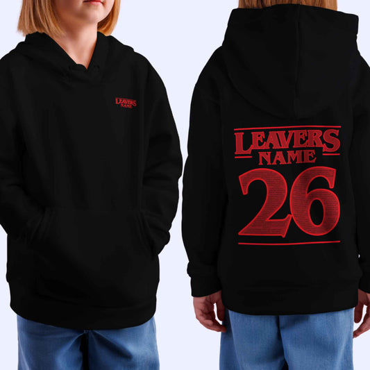 Kids Personalised Neon Stranger LEAVERS Hoodie 2026