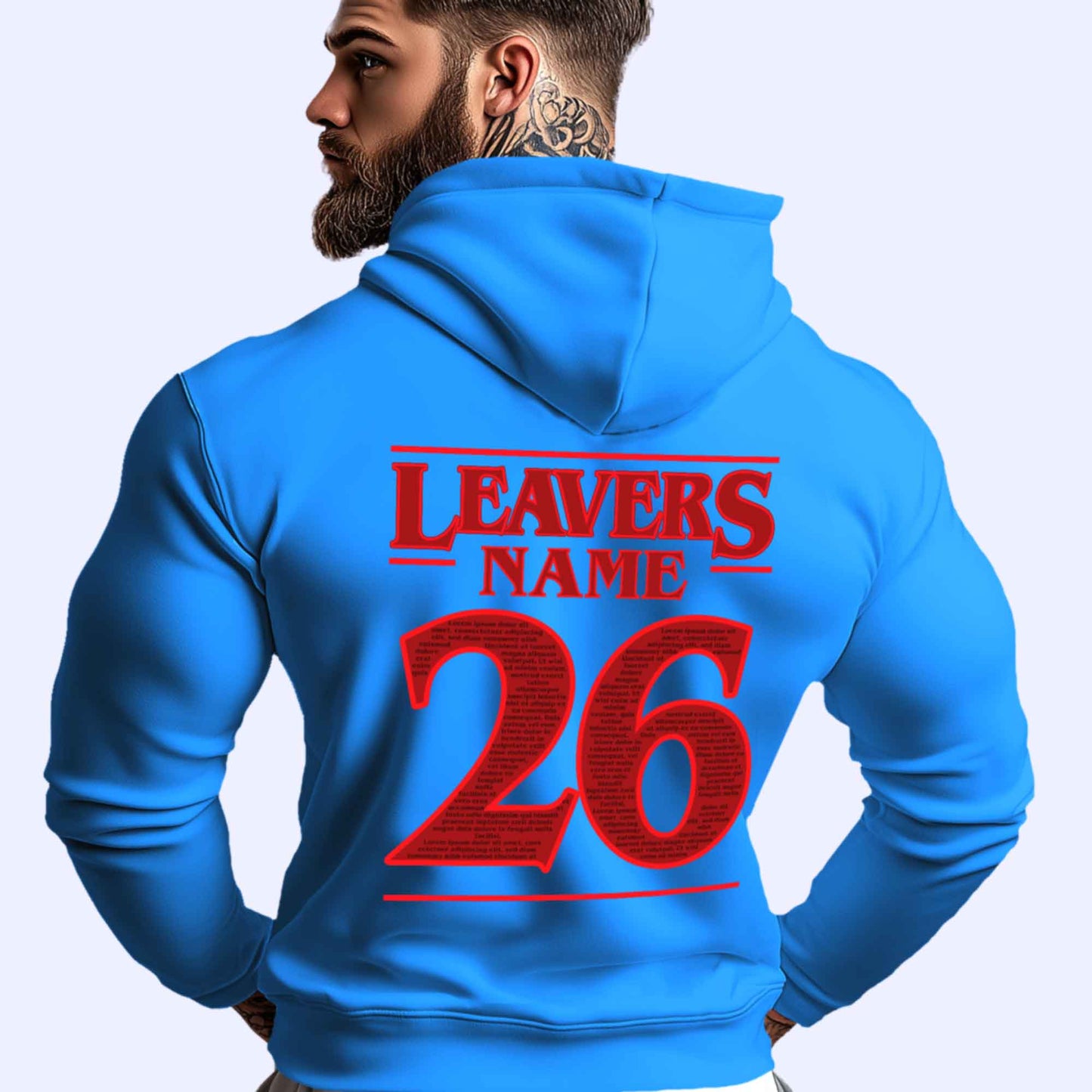 Personalised Neon Stranger LEAVERS Hoodie 2026