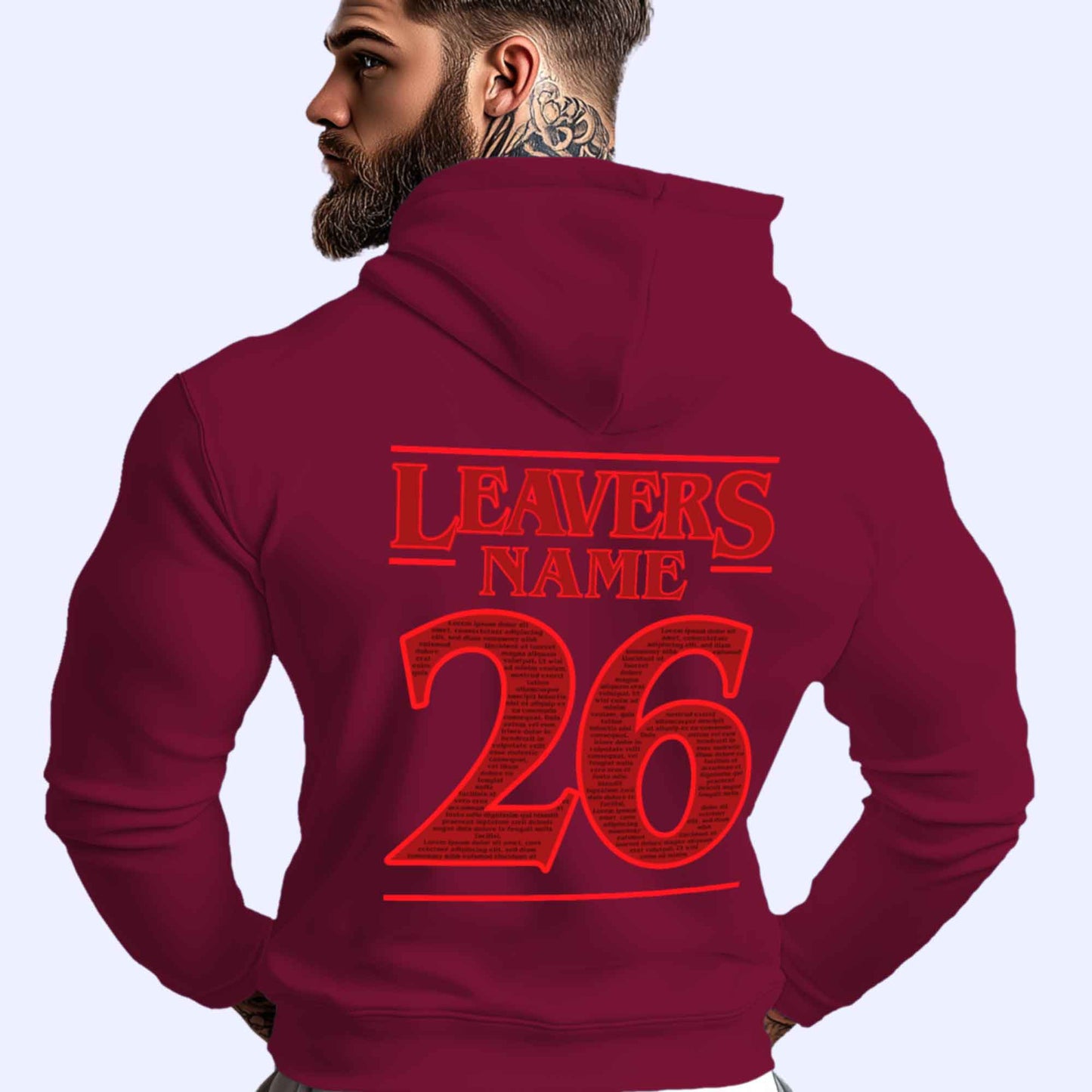 Personalised Neon Stranger LEAVERS Hoodie 2026