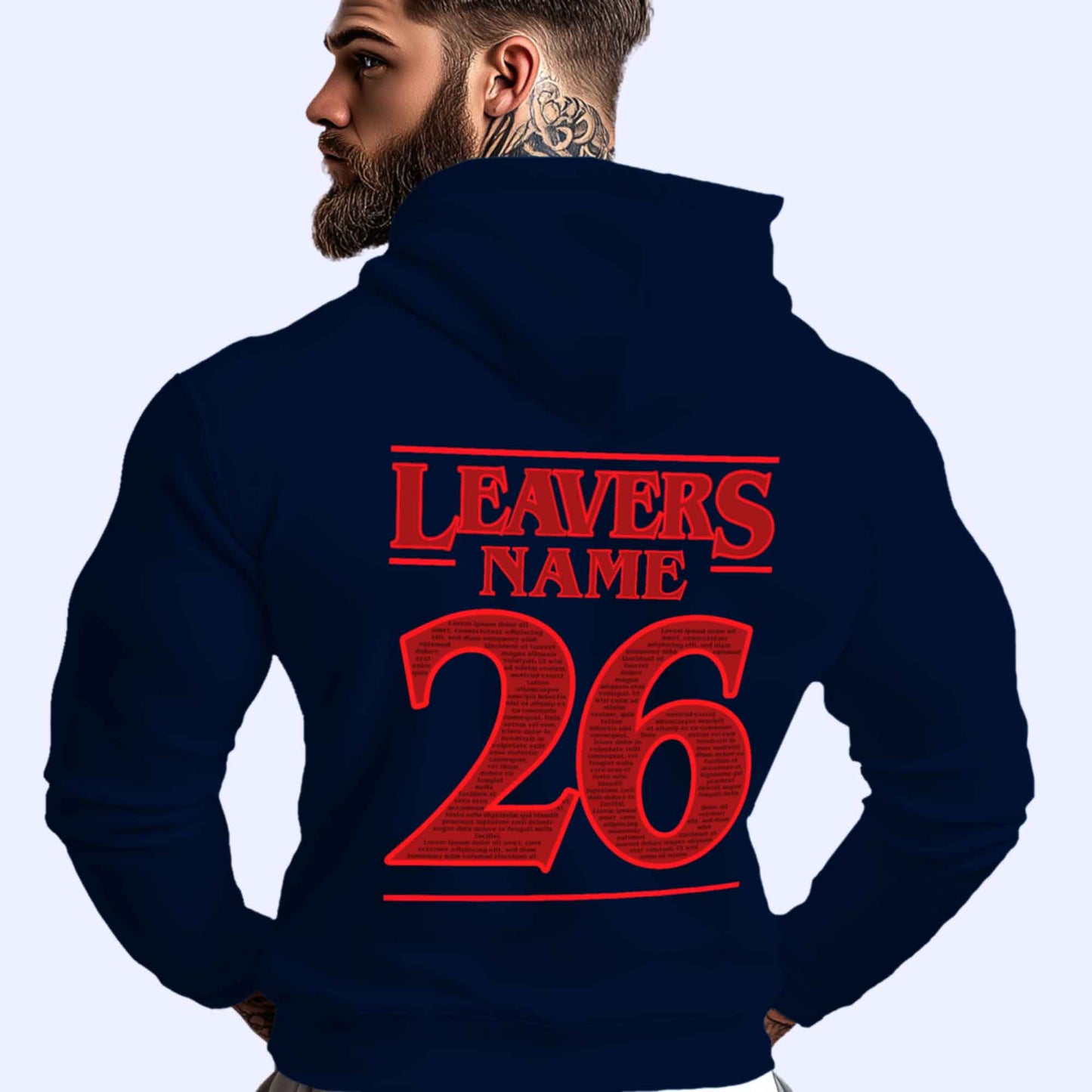 Personalised Neon Stranger LEAVERS Hoodie 2026
