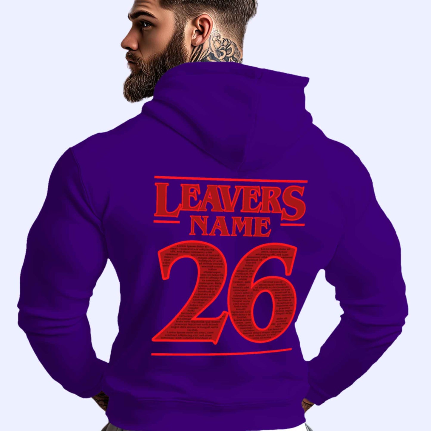 Personalised Neon Stranger LEAVERS Hoodie 2026