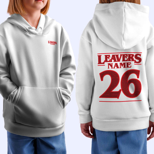 Kids Personalised Neon Stranger LEAVERS Hoodie 2026