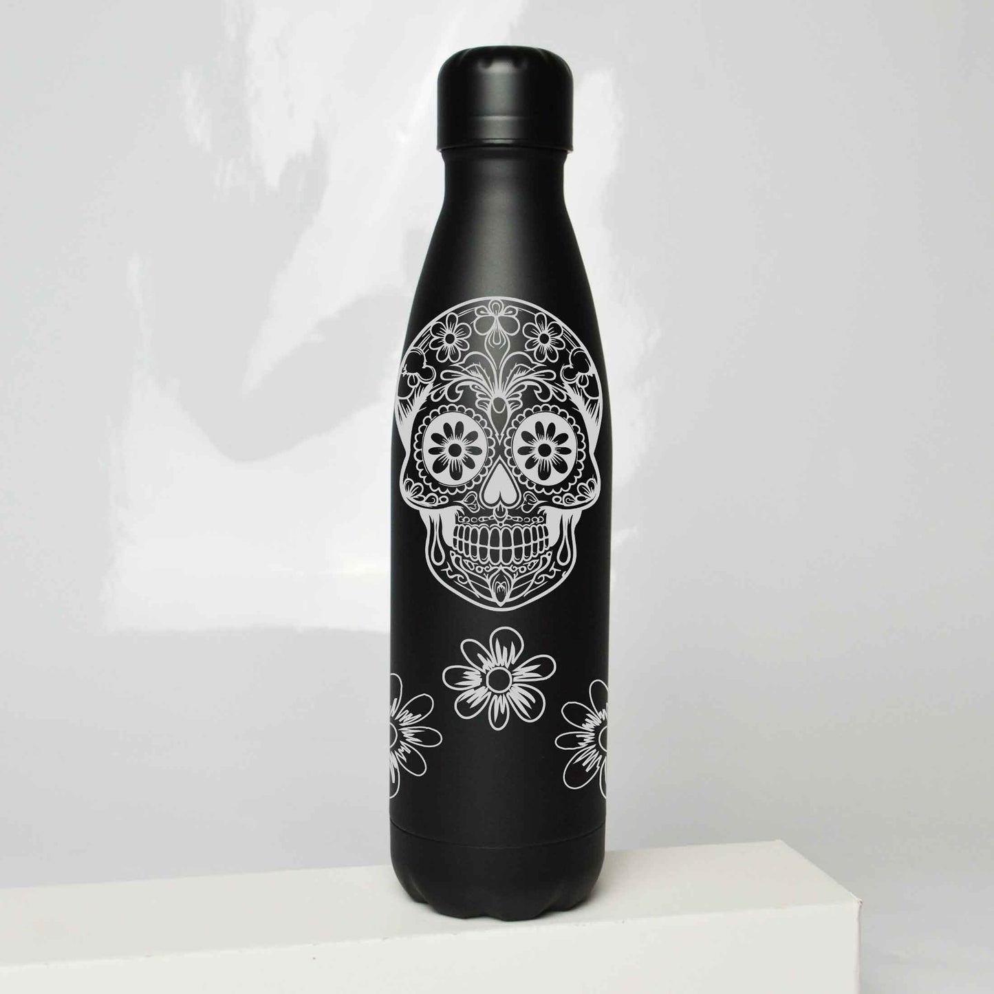 Sugar Skull Stainless Steel Thermos Bottle – 500ml BPA-Free Insulated Flask
