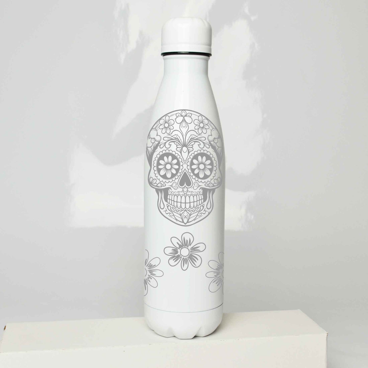 Sugar Skull Stainless Steel Thermos Bottle – 500ml BPA-Free Insulated Flask