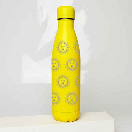 Sun Pattern Stainless Steel Thermos Bottle – 500ml BPA-Free Insulated Flask
