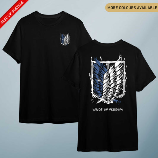 AOT Wings Freedom – Unisex Anime-Inspired Graphic Tee