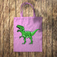 Green Dinosaur Tote Bag 10L Bag