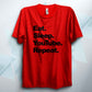 Eat Sleep YouTube Repeat T Shirt