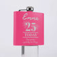 Personalised Firework Birthday 6oz Steel Hip Flask